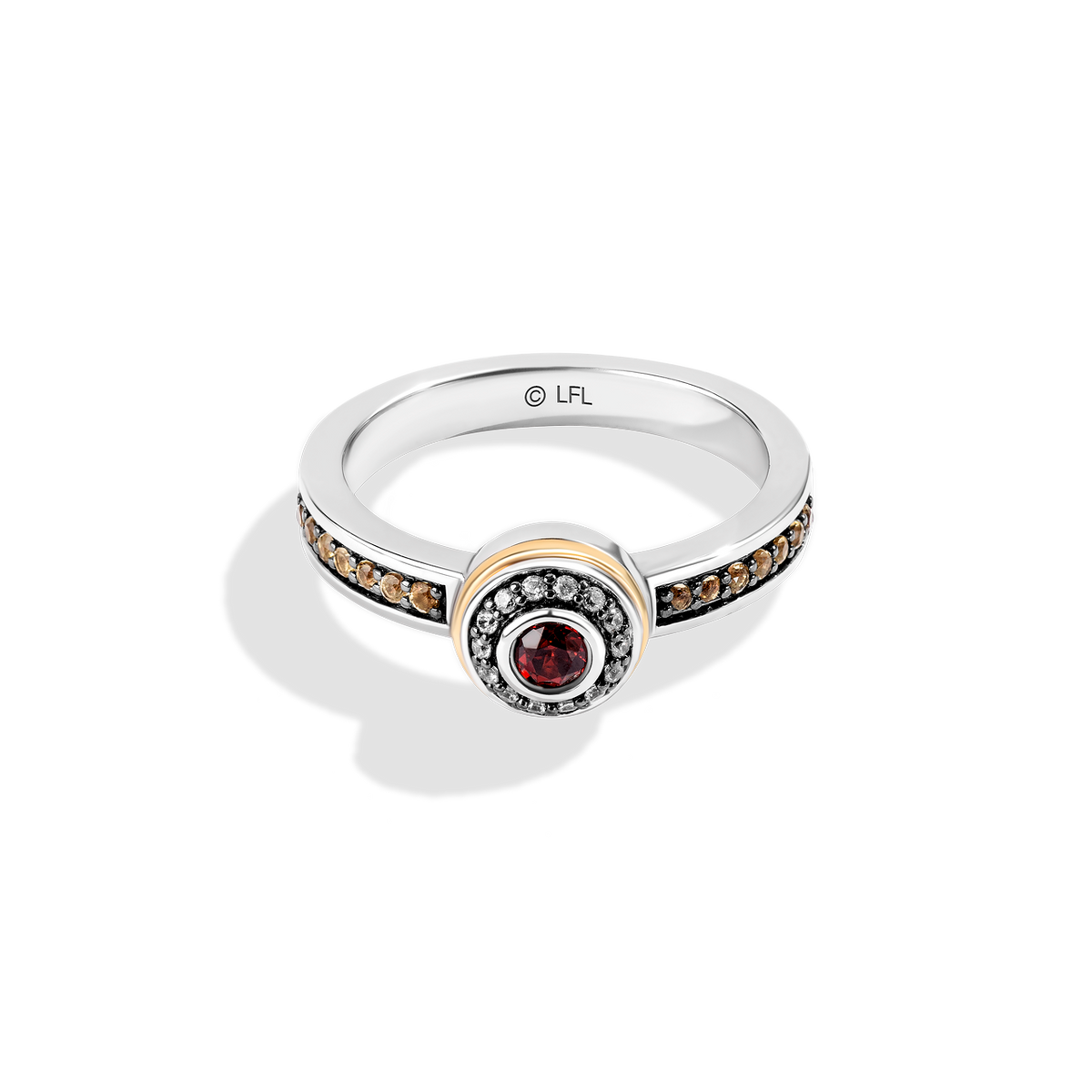 BB-8 Droid 1/20 CT.TW. Diamonds with Garnet, Citrine in Sterling Silve