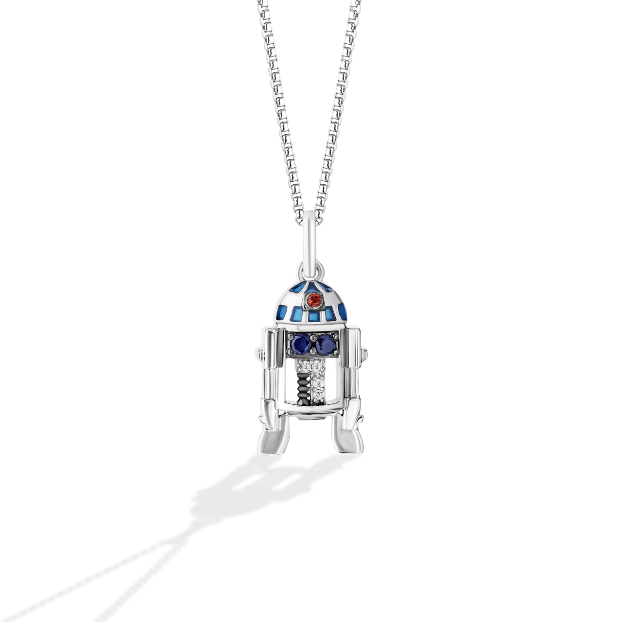 R2 SERIES WOMEN'S PENDANT Accent Diamonds Garnet and Blue Sapphire