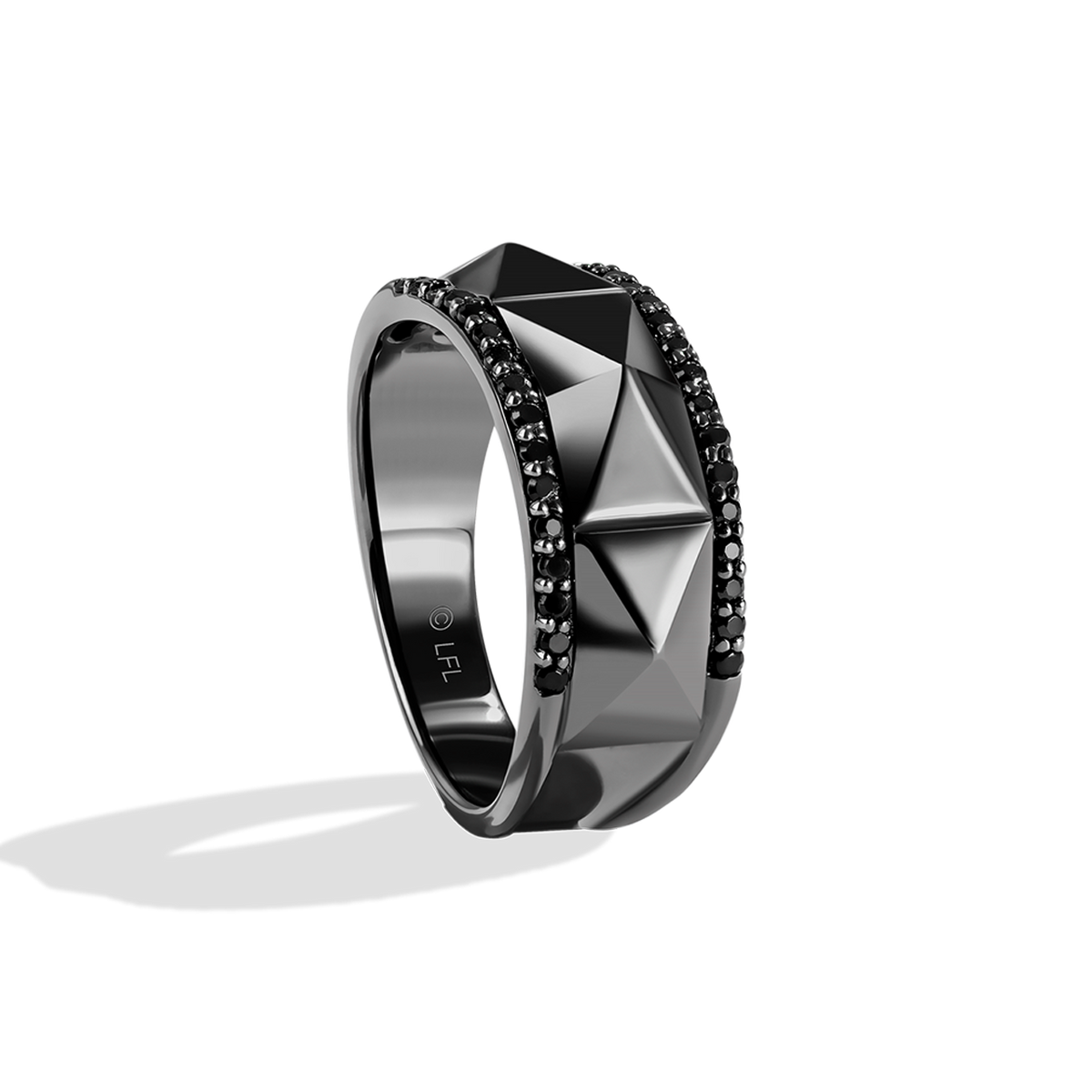 Star Wars™ Darth Vader™ Black Diamonds Women's Ring 1/4 CTTW Star
