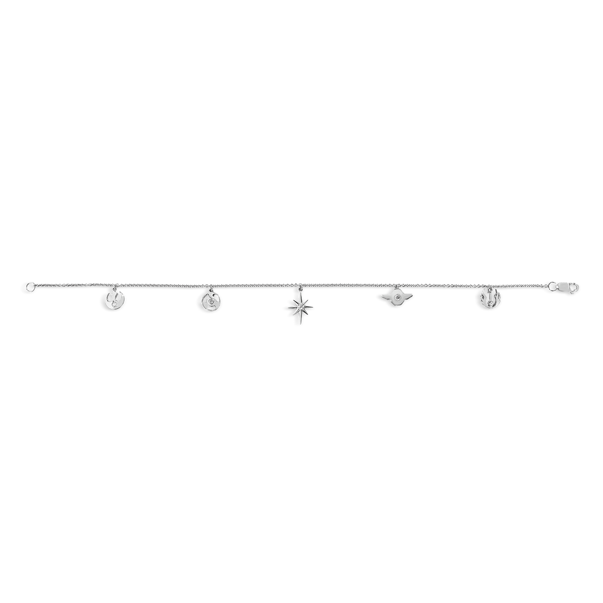 Star Wars™ Into The Galaxy Women's Bracelet Sterling Silver 1/10 CTTW Star Wars™ Fine Jewelry