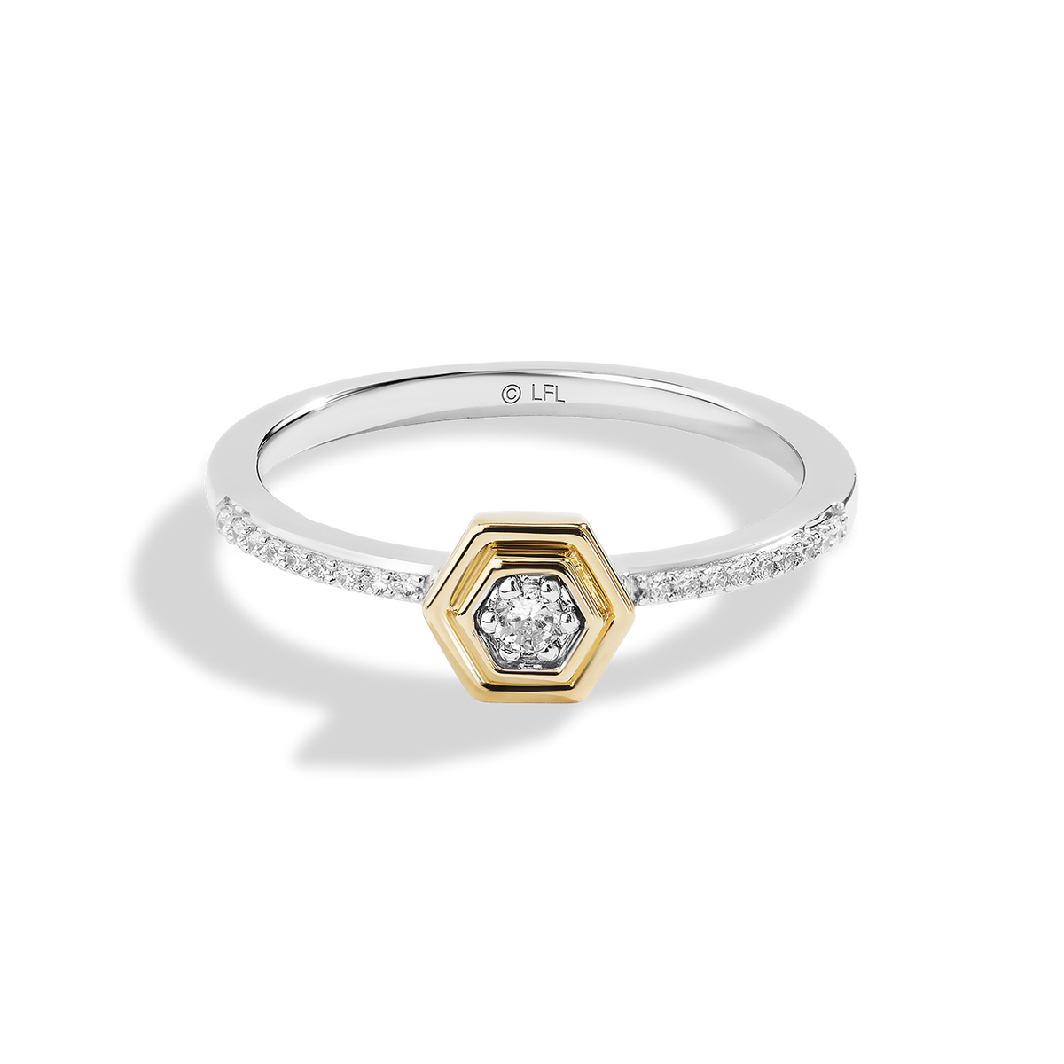 Star Wars™ Into The Galaxy Diamond Women's Ring Silver & Yellow Gold 1/10 CTTW Star Wars™ Fine