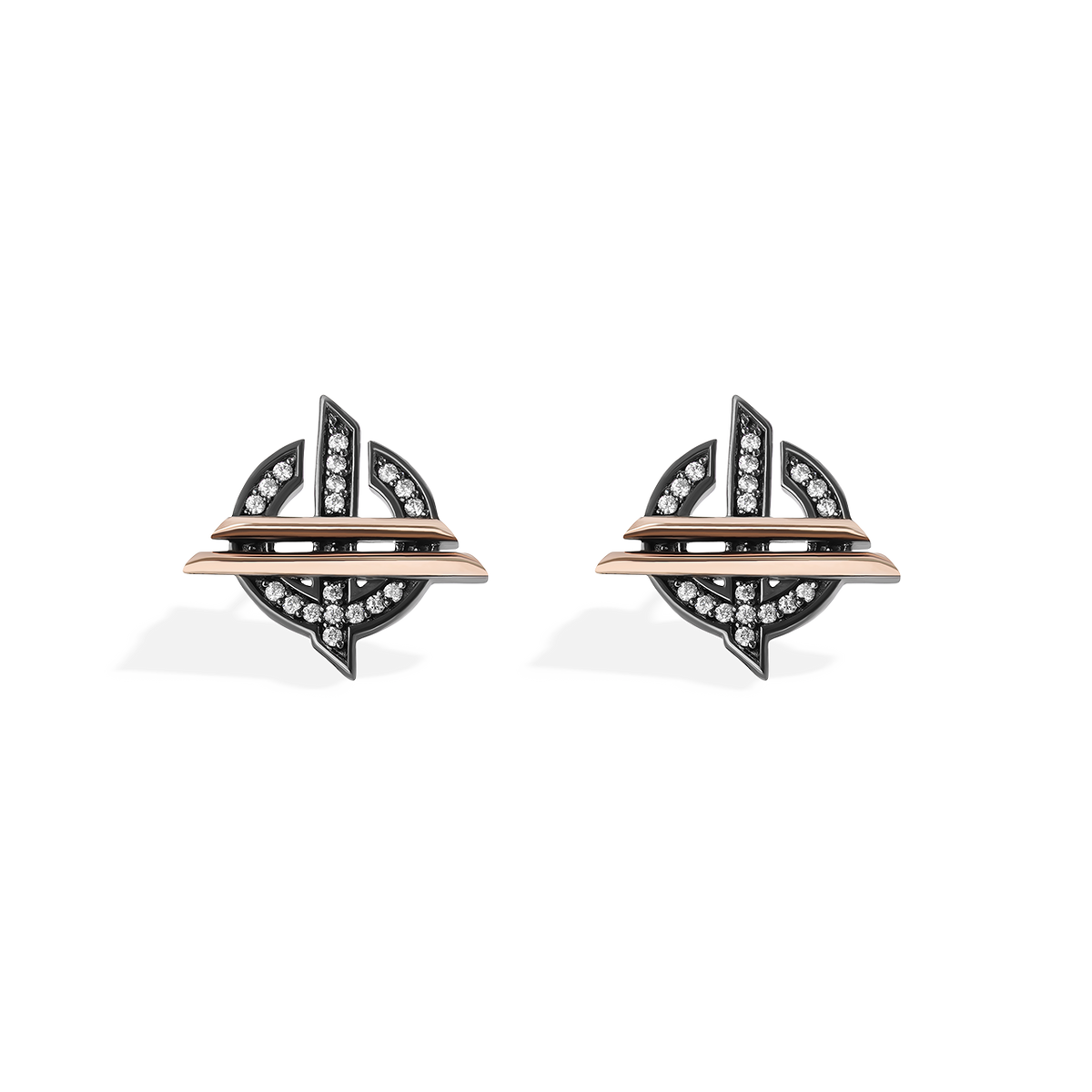 Star Wars™ ObiWan Kenobi Earrings in Black Rhodium Sterling Silver and