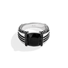 DARK ARMOR MEN'S RING 1/5 CT. TW. Black Diamonds, Black Onyx in Sterling Silver with Black Rhodium