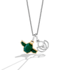 THE JEDI™ MASTER WOMEN'S PENDANT Diamond Accent Green Agate Silver