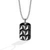 DARK ARMOR MEN'S PENDANT 3/8 CT.TW. Black Diamonds Silver with Black Rhodium