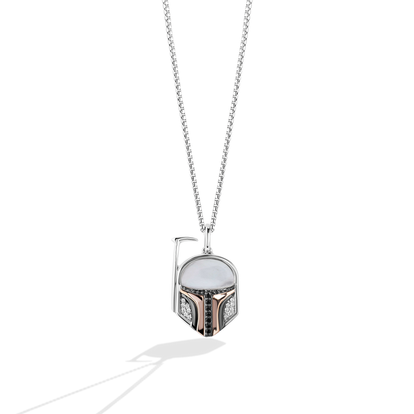 Star Wars™ Boba Fett™ Black & White Diamond Women's Pendant