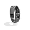 DARK ARMOR MEN'S RING 1/10 CT.TW. Black Diamonds, Black Onyx, Sterling Silver with Black Rhodium