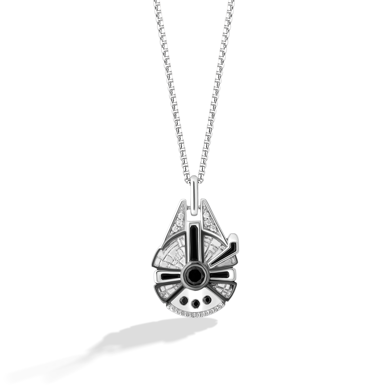 Pave Diamond outlet Sterling Silver Black Rhodium Fancy Pendant