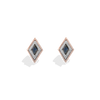 AHSOKA TANO™ WOMEN'S EARRINGS 1/6 CT.TW. Diamonds, Labradorite in Sterling Silver and 10K Rose Gold