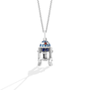 R2 SERIES WOMEN'S PENDANT Accent Diamonds Garnet and Blue Sapphire in Sterling Silver