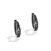 DARK ARMOR WOMEN'S Earrings in Sterling Silver and Black Rhodium with 1/5 CT.TW. Black Diamonds