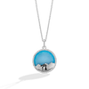 PLANET HOTH WITH   AT-AT WALKER WOMEN'S PENDANT 1/6 CT.T.W. Diamonds, Aqua Druzy in Sterling Silver, Black Rhodium
