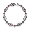 DARTH MAUL™ WOMEN'S BRACELET 1/10 CT.TW. Black Diamonds with Garnet in Sterling Silver with Black Rhodium