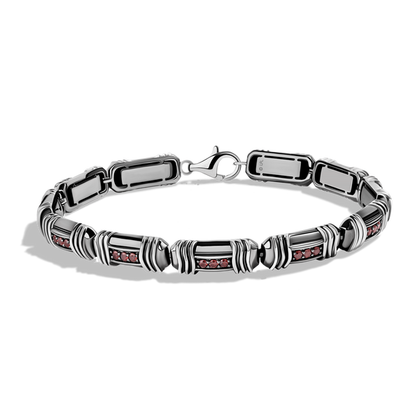 KYLO REN™  WOMEN'S BRACELET with Garnet in Sterling Silver with Black Rhodium