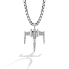 X-Wing™ Unisex Pendant with 1/10 CT.TW. Diamonds in Sterling Silver