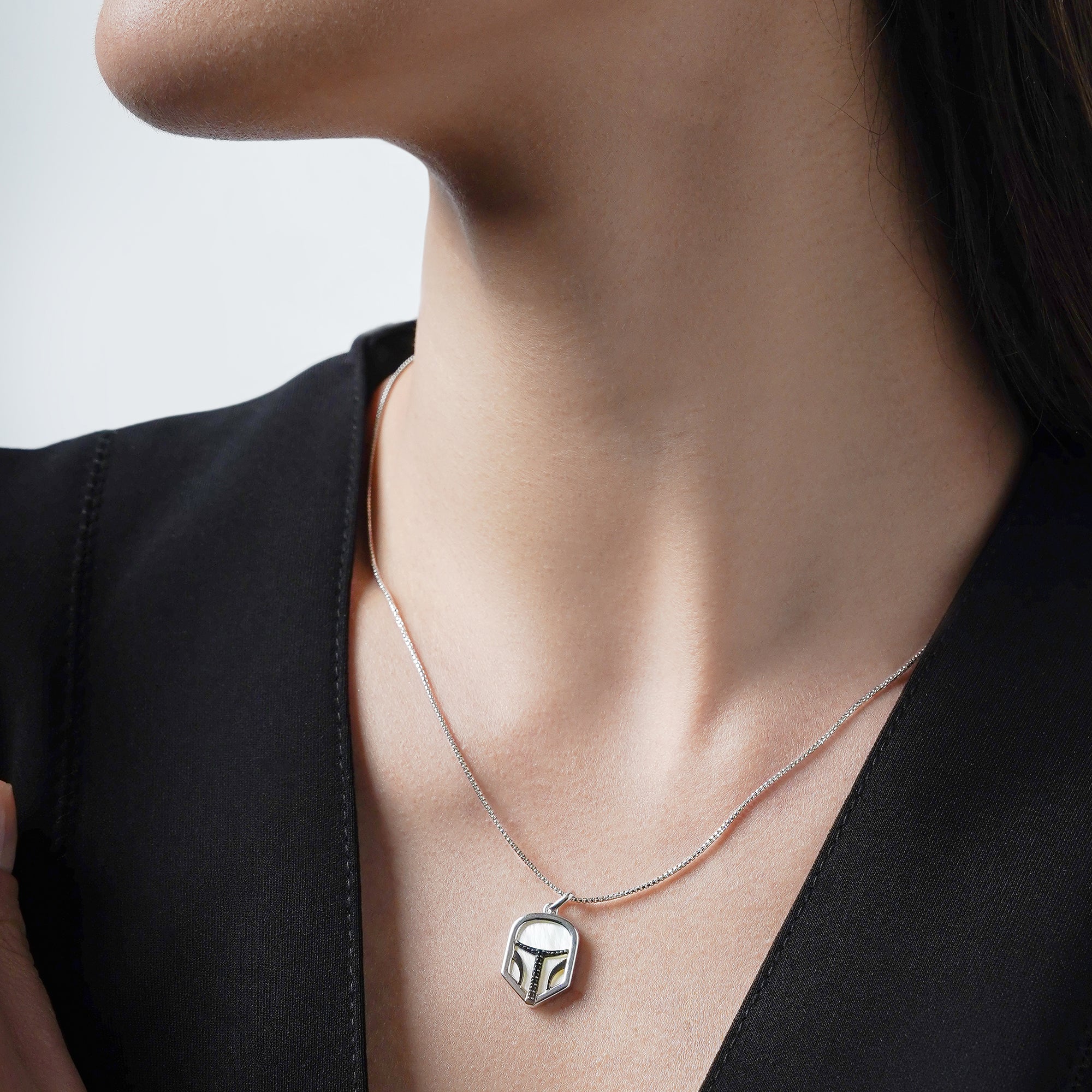 Pendentif Cosplay The Mandalorian - Collier En Acier Inoxydable Bleu - Neuf Avec étiquettes