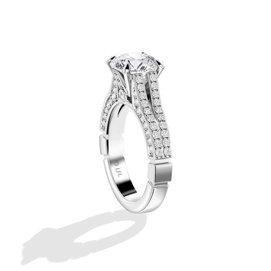 GALAXY STAR LAB GROWN DIAMONDS MILLENNIUM FALCON 14K Gold Women's Engagement Ring