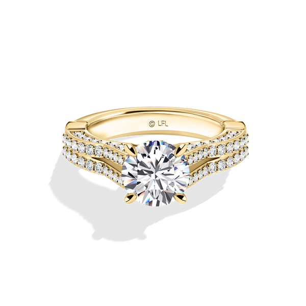 GALAXY STAR LAB GROWN DIAMONDS MILLENNIUM FALCON 14K Gold Women's Engagement Ring