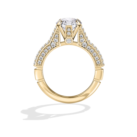 GALAXY STAR LAB GROWN DIAMONDS MILLENNIUM FALCON 14K Gold Women's Engagement Ring