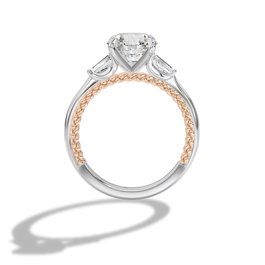 GALAXY STAR LAB GROWN DIAMONDS PRINCESS LEIA™ 14K Gold Three Stone Solitaire Women's Engagement Ring