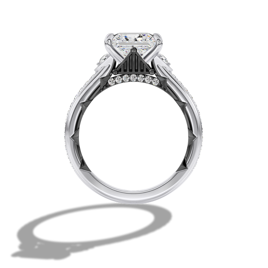 GALAXY STAR LAB GROWN DIAMONDS DARTH VADER™ 14K Gold with Black Rhodium Women's Engagement Ring