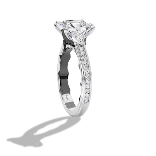 GALAXY STAR LAB GROWN DIAMONDS DARTH VADER™ 14K Gold with Black Rhodium Women's Engagement Ring