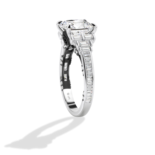 GALAXY STAR LAB GROWN DIAMONDS TIE FIGHTER™ 14K Gold with Black Rhodium and Black Onyx Women's Engagement Ring