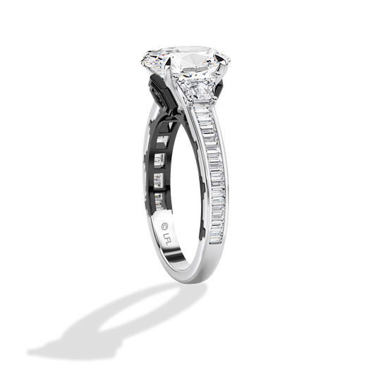 GALAXY STAR LAB GROWN DIAMONDS TIE FIGHTER™ 14K Gold with Black Rhodium and Black Onyx Women's Engagement Ring