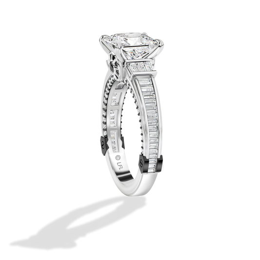 GALAXY STAR LAB GROWN DIAMONDS TIE FIGHTER™ 14K Gold with Black Rhodium and Black Onyx Women's Engagement Ring