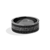 IN CARBONITE MEN'S RING              1/3 CT.TW. Black Diamonds Silver with Black Rhodium