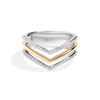 Star Wars Luke Skywalker™ LIGHT X DARK WOMEN'S  Diamond  RING 1/6 CT.TW. White Diamonds Silver and 10K Yellow Gold Front view