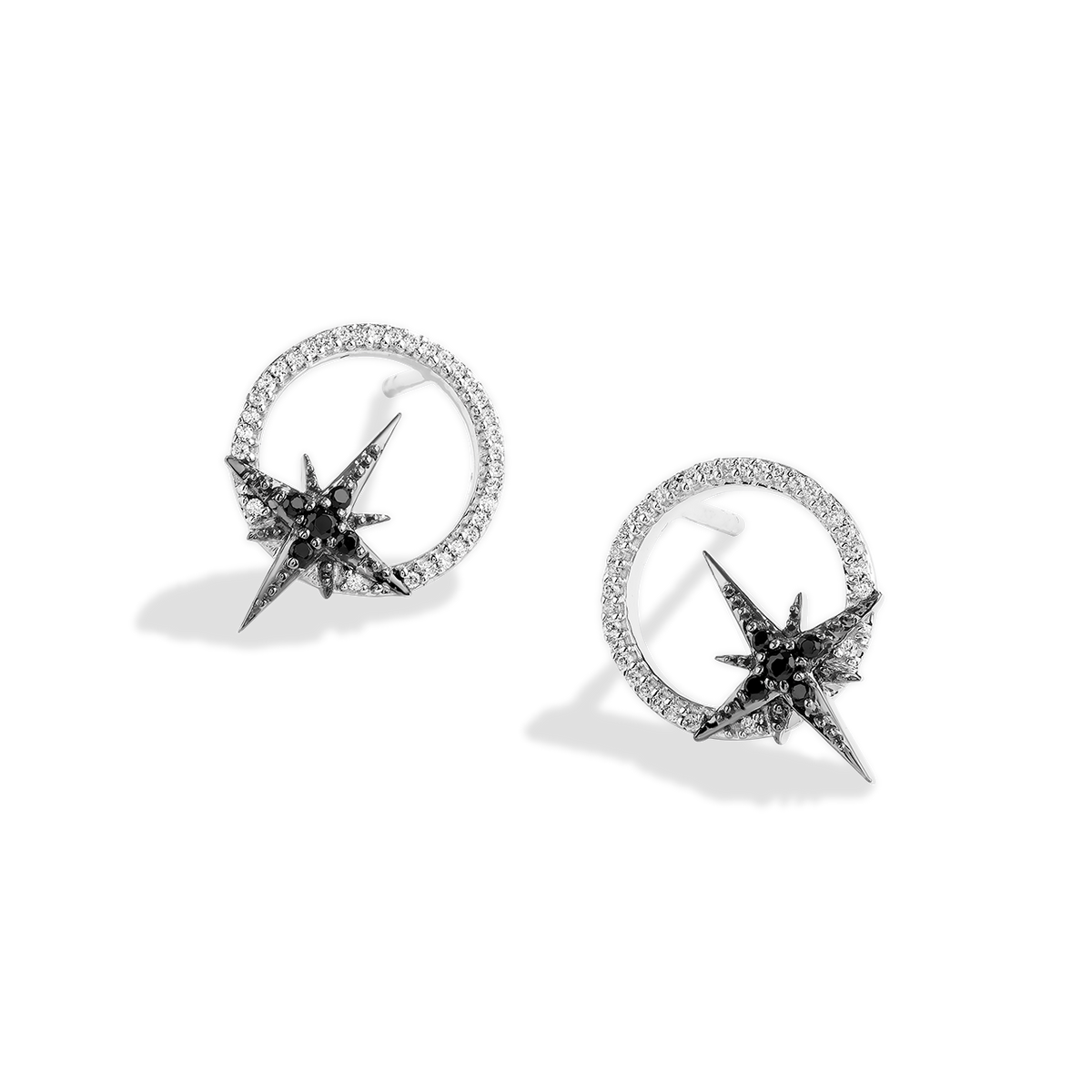 Black Diamond Studs, Black Diamond Star Stud Earrings, 14k Gold, Rose Gold,  White Gold, Dainty Black Diamond Earrings Black Diamond Earrings - Etsy UK