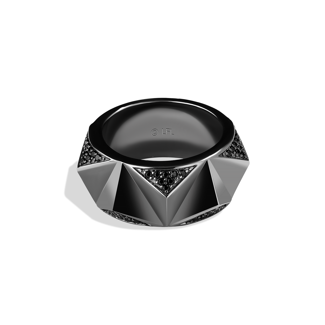 Star Wars™ Darth Maul Black Diamonds Men's Ring in Black Rhodium over  Sterling Silver & Red Enamel 1/10 CTTW