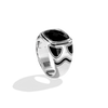 THE STORMTROOPER MEN'S RING Black Enamel and Black Onyx Silver