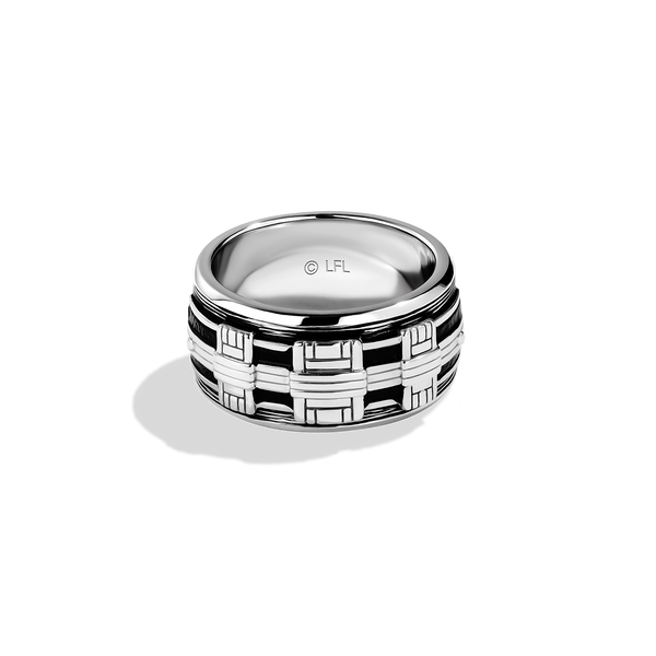 THE WOOKIEE MEN'S RING Silver and Black Rhodium