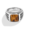 Star Wars Chewbacca™ MEN'S RING Tiger Eye Gemstone Silver Front View