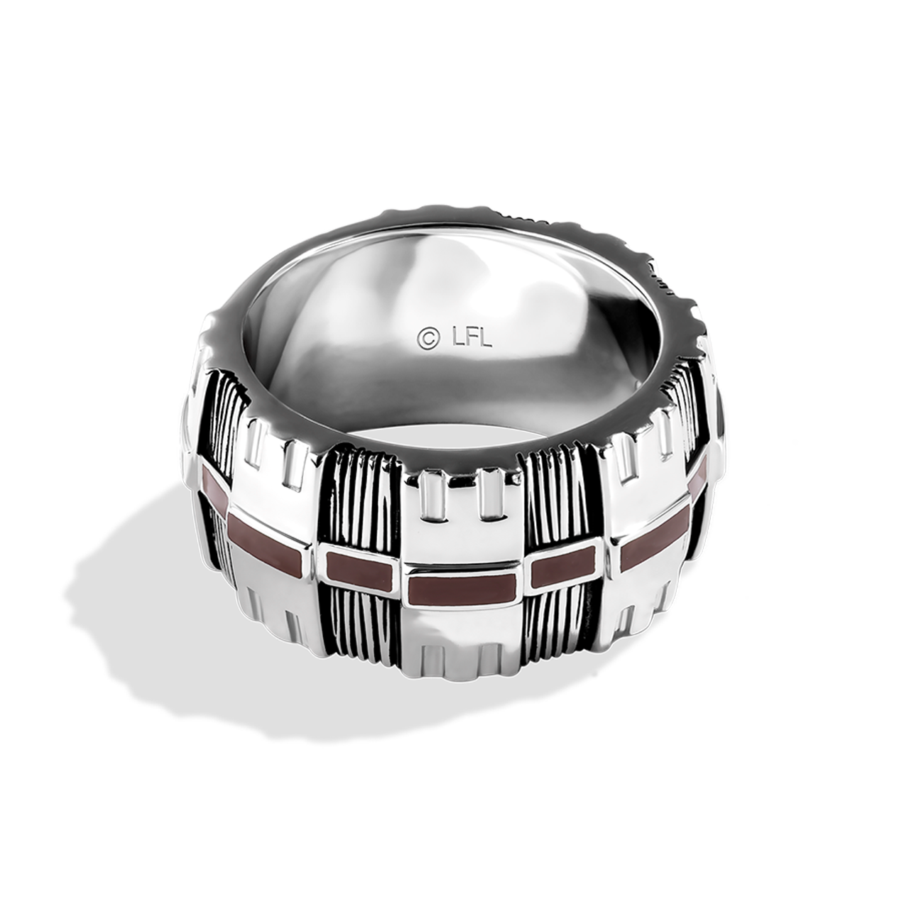 Star Wars™ Chewbacca Enamel Silver and Black Rhodium Men's Ring | Star ...