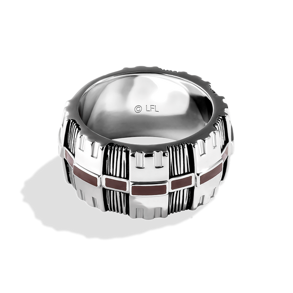 ザ・ウーキー　メンズリング　エナメルシルバー/ブラックロジウム