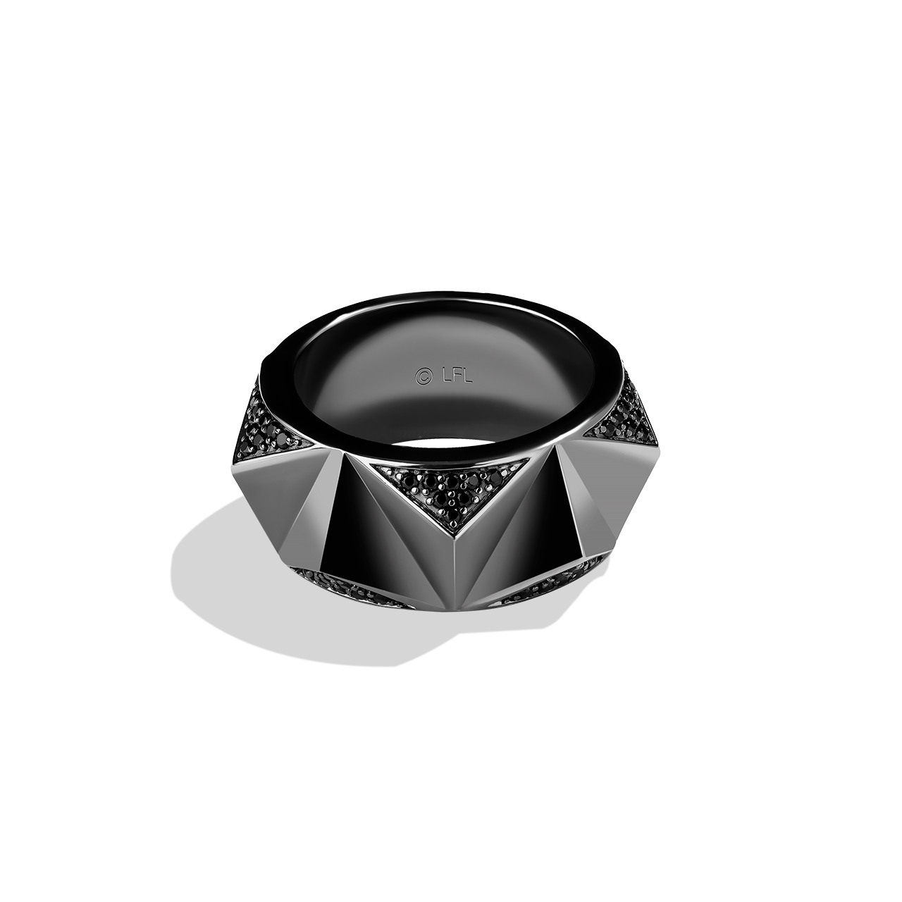 Notebook Zeal finished black swarovski mens ring Consecutive Isolate ...