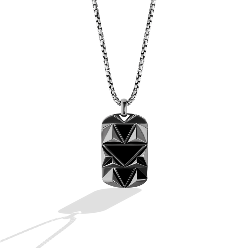 Star Wars Darth Vader™ MEN'S PENDANT Black Onyx Silver with Black Rhodium front view