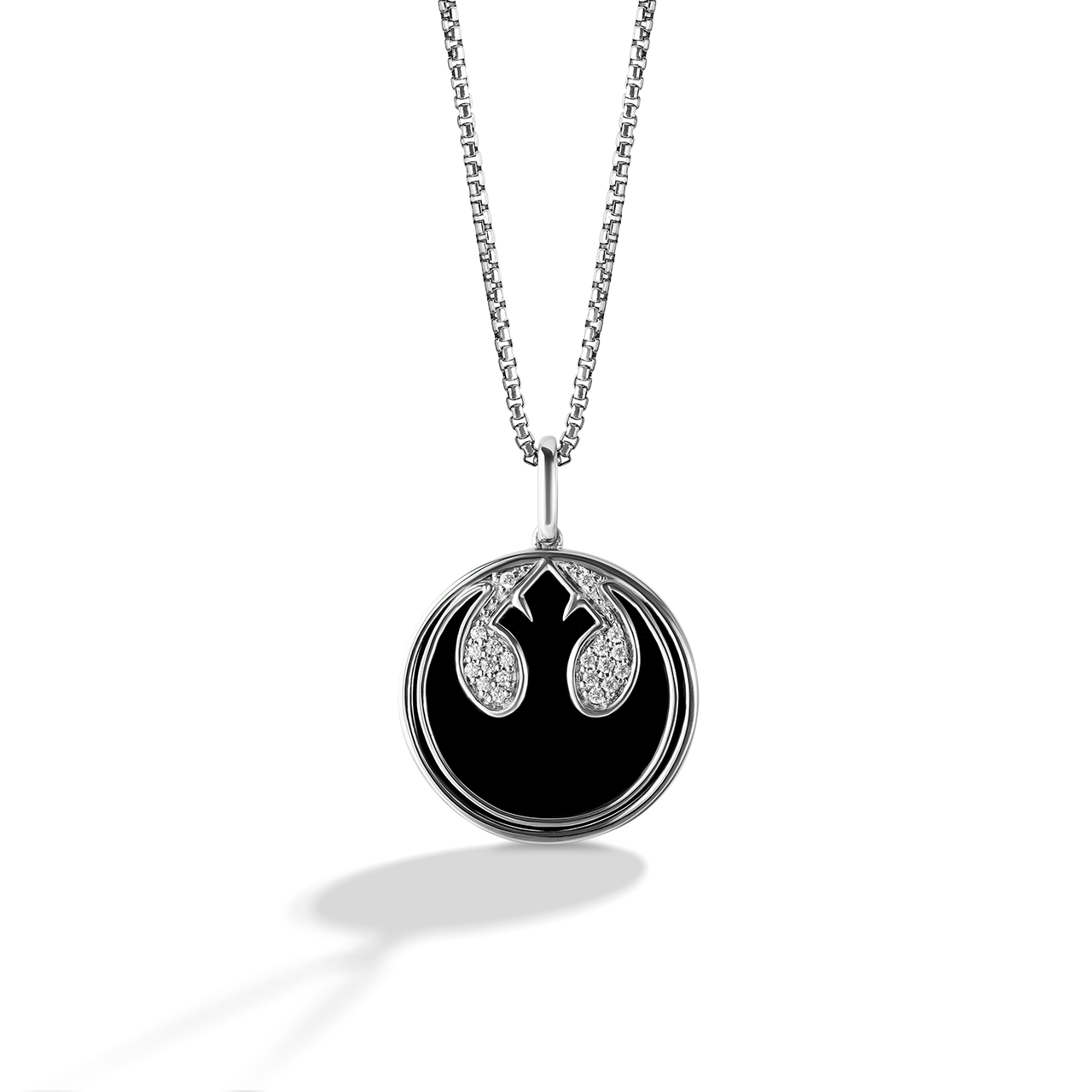 Star Wars Symbols White Diamond Women s Necklace Star Wars