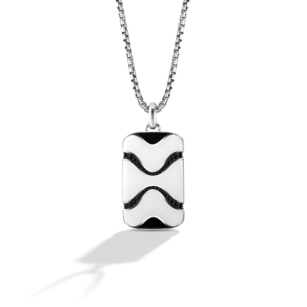 ザ・ストームトローパー　メンズペンダント　1/2 CT.TW. ブラックダイアモンド/セラミックシルバー