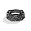 Star Wars Darth Vader™ WOMEN'S Diamond  RING 1/2 CT.TW. Black Diamonds Silver with Black Rhodium Front view