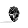 Star Wars Darth Vader™ WOMEN'S Diamond RING 1/2 CT.TW. Black Diamonds Silver with Black Rhodium Side view