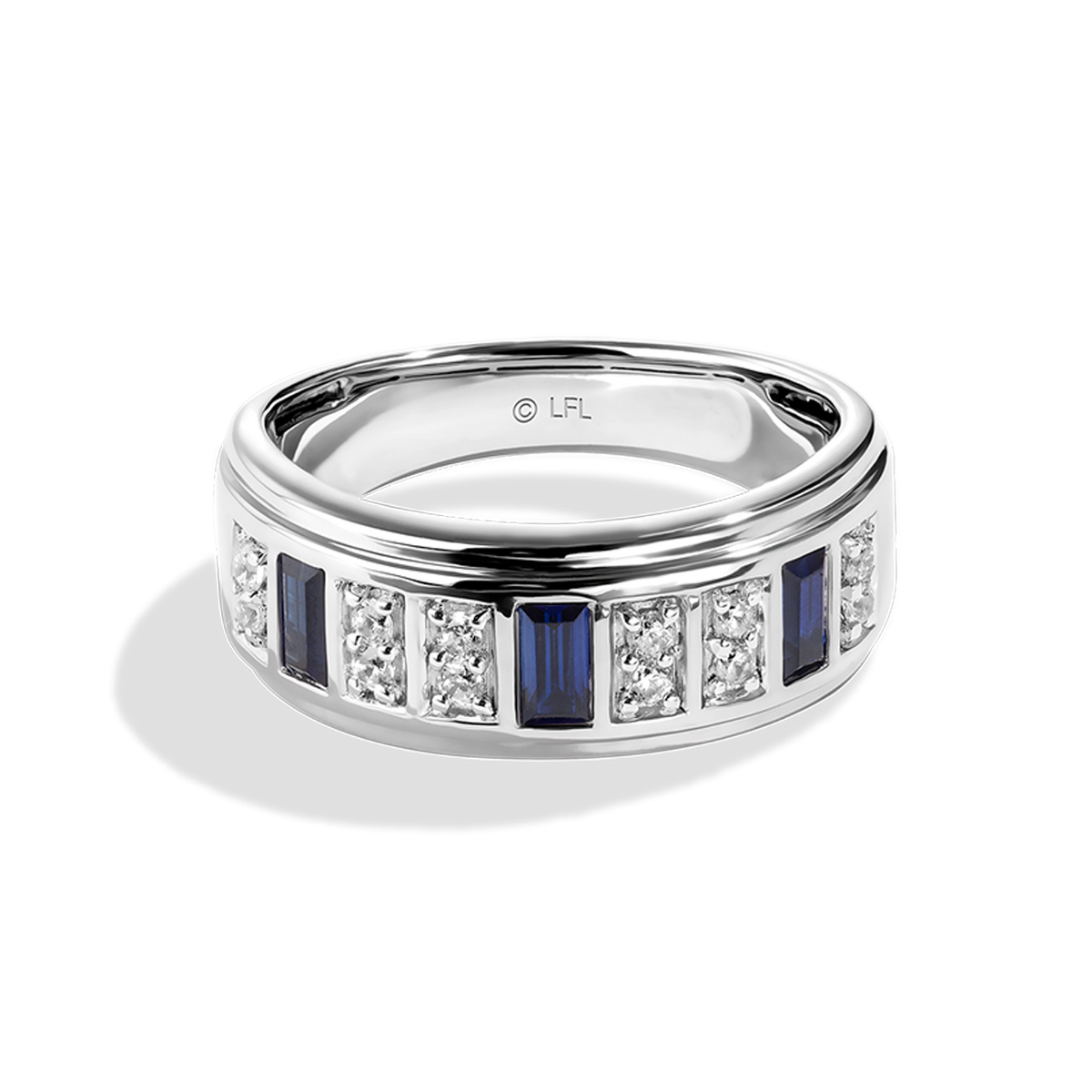Blue and deals white sapphire band