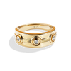 Star Wars C-3PO™ Inspired  MEN'S Diamond Bands 1/10 CT.TW. White Diamonds 14K Yellow Gold Front View