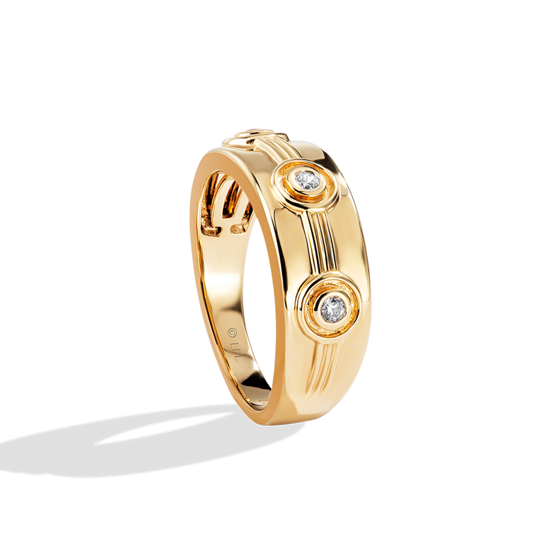 Star Wars™ C-3PO White Diamond Men's Ring 1/10 CTTW | Star Wars