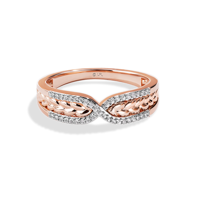  Star Wars Princess Leia™WOMEN'S Diamond RING 1/10 CT.TW. White Diamonds 10K Rose Gold Front View