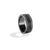 IN CARBONITE WOMEN'S RING 1/5 CT.TW. White Diamonds Silver with Black Rhodium