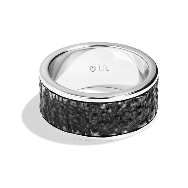 IN CARBONITE MEN'S RING Silver with Black Rhodium